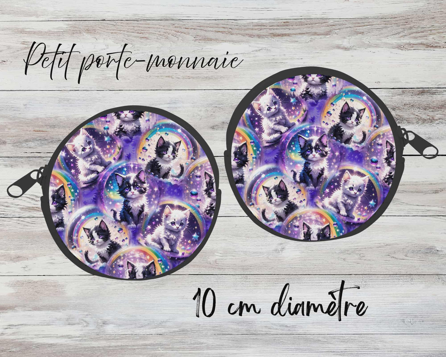 ✨ Petit porte-monnaie sublimé – chats