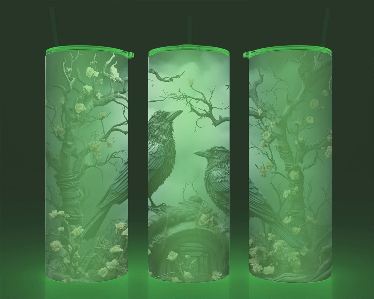 Verre isotherme - (allume dans le noir) corbeaux