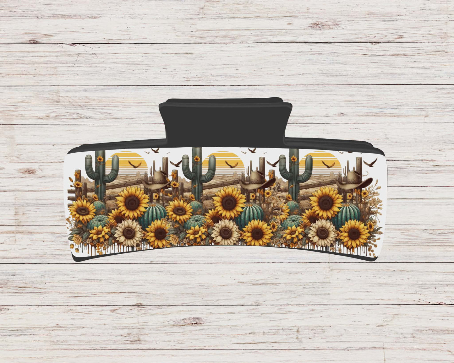 Pince à cheveux - cactus tournesol