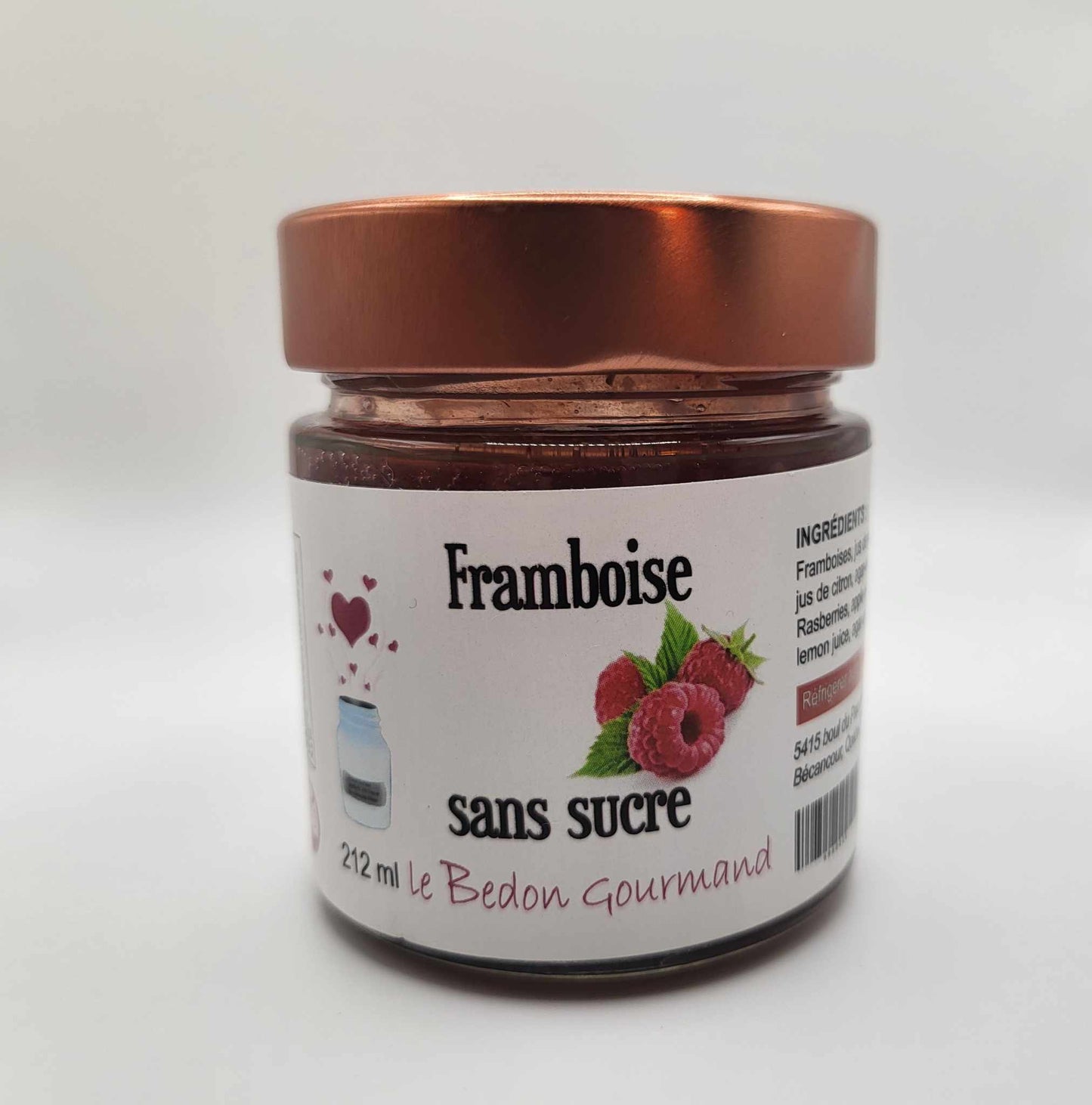 Confiture aux framboises sans sucre