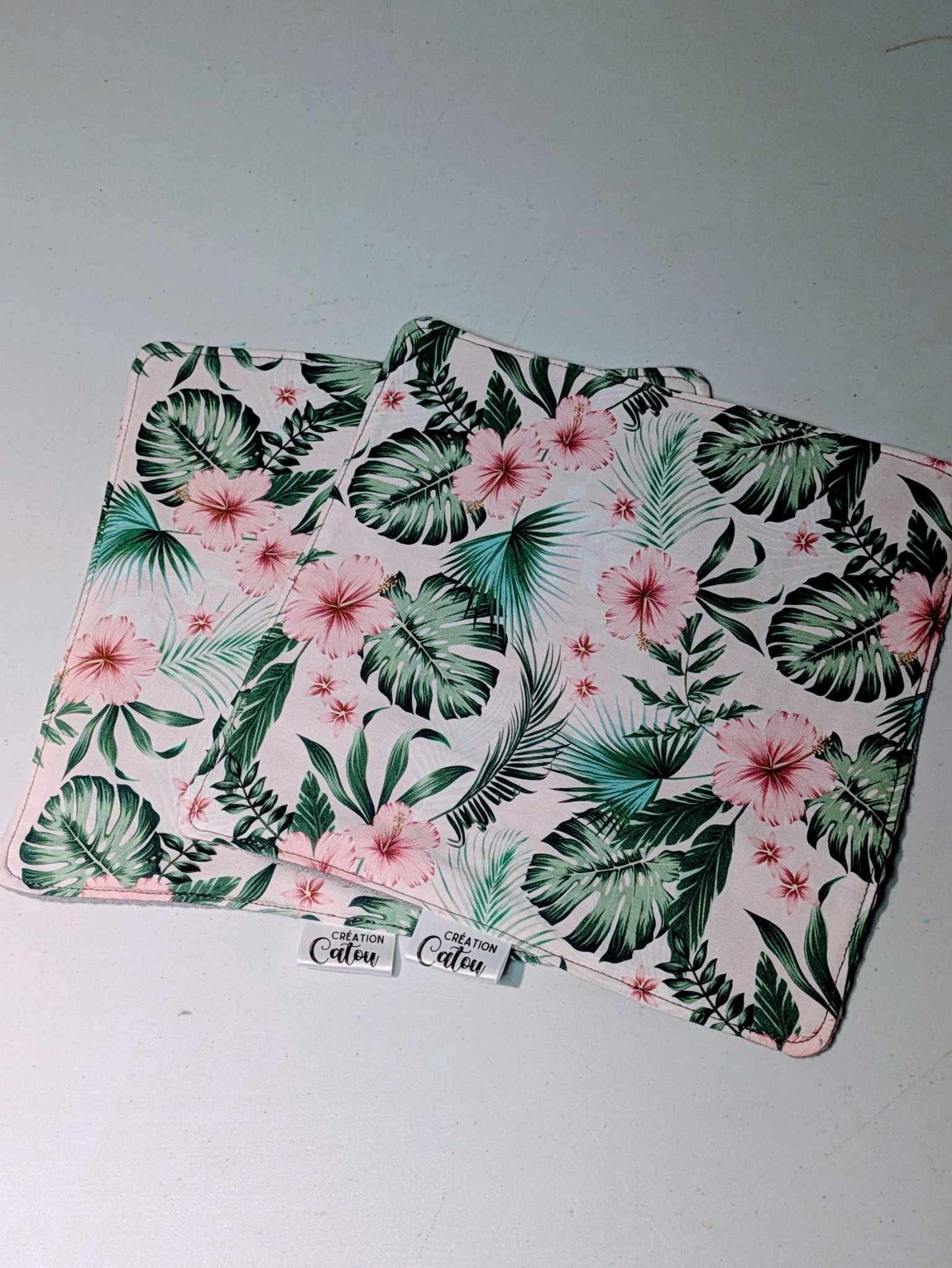 Essuie-tout - Feuille montreras et fleurs
