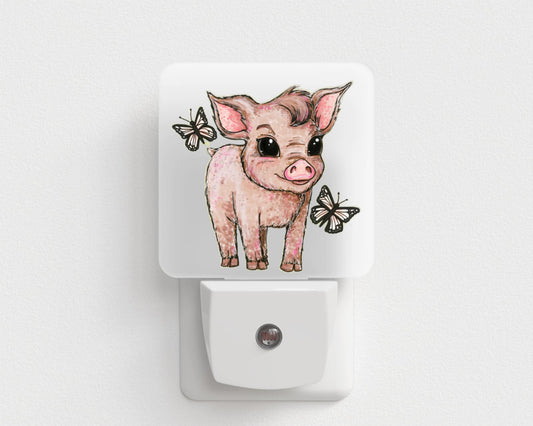 Veilleuse - Cochon (illustration par MAF)