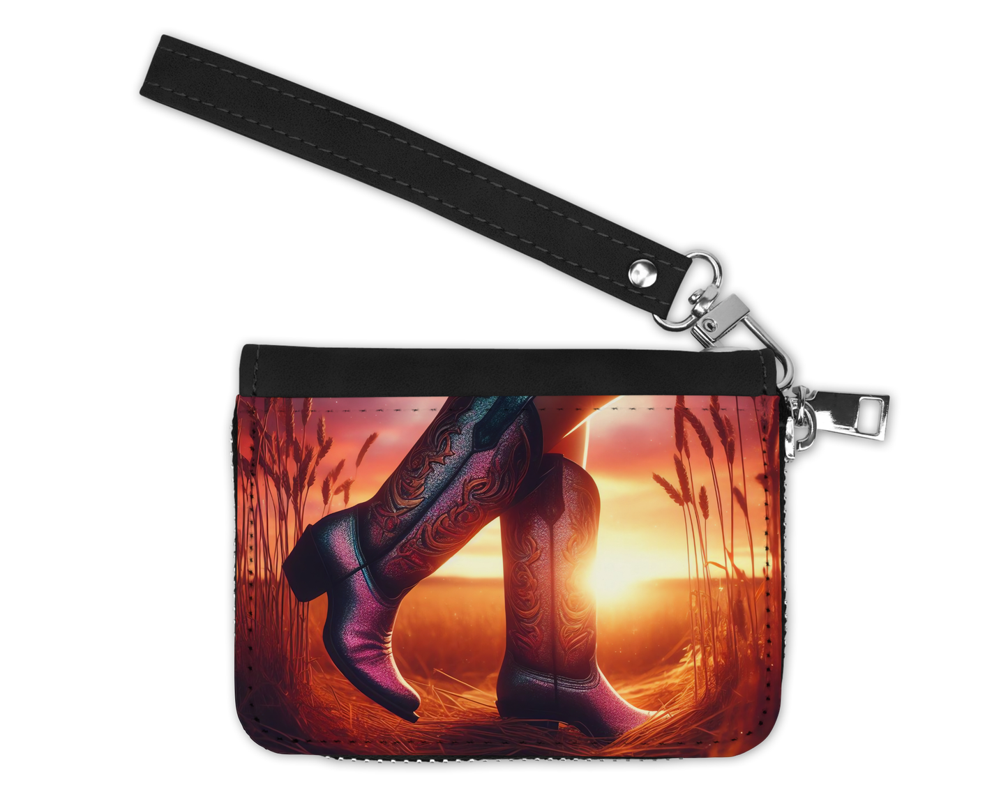 Petit Porte-Monnaie - Bottes et coucher de soleil