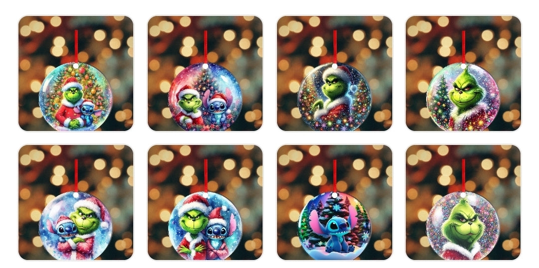 Boule de Noël  - Bleu & Vert
