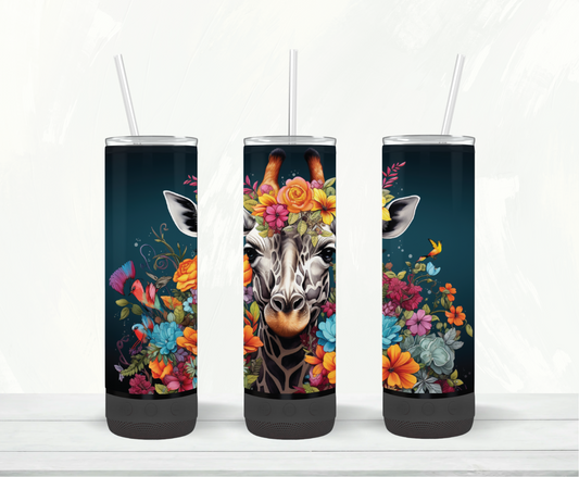 Tumbler Speaker - Girafe fleurs