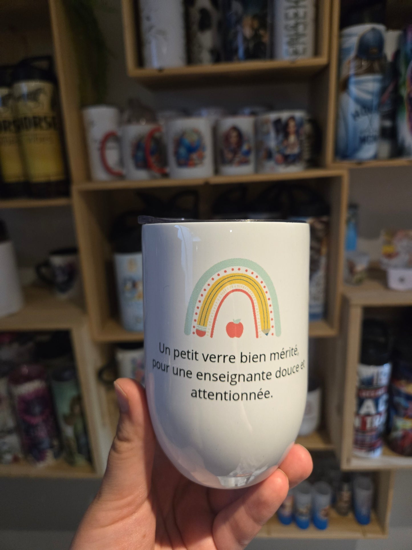 Verre à vin - Enseignante attentionnée