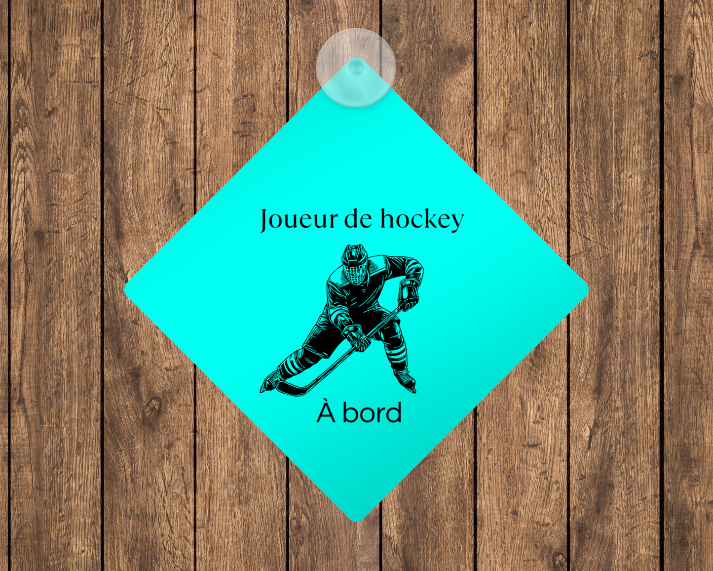 Affiche bébé à bord- Hockey