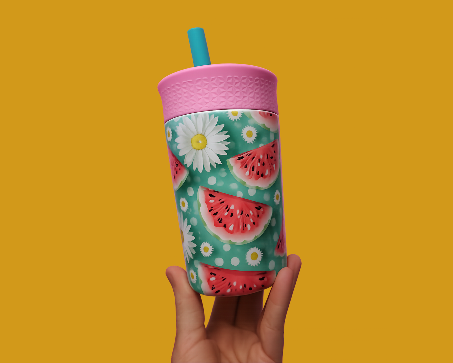 Verre Anti-Fuite - Melon & fleurs