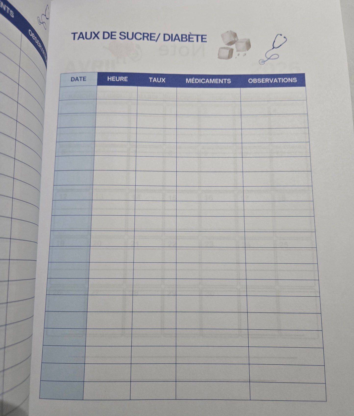 📘 Agenda de rendez-vous médical – Suivi santé complet