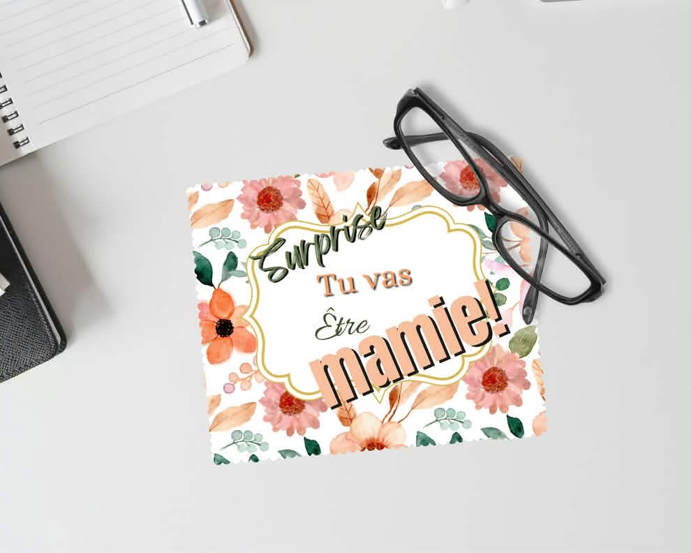 Linge à lunette - Surprise tu vas être mamie!