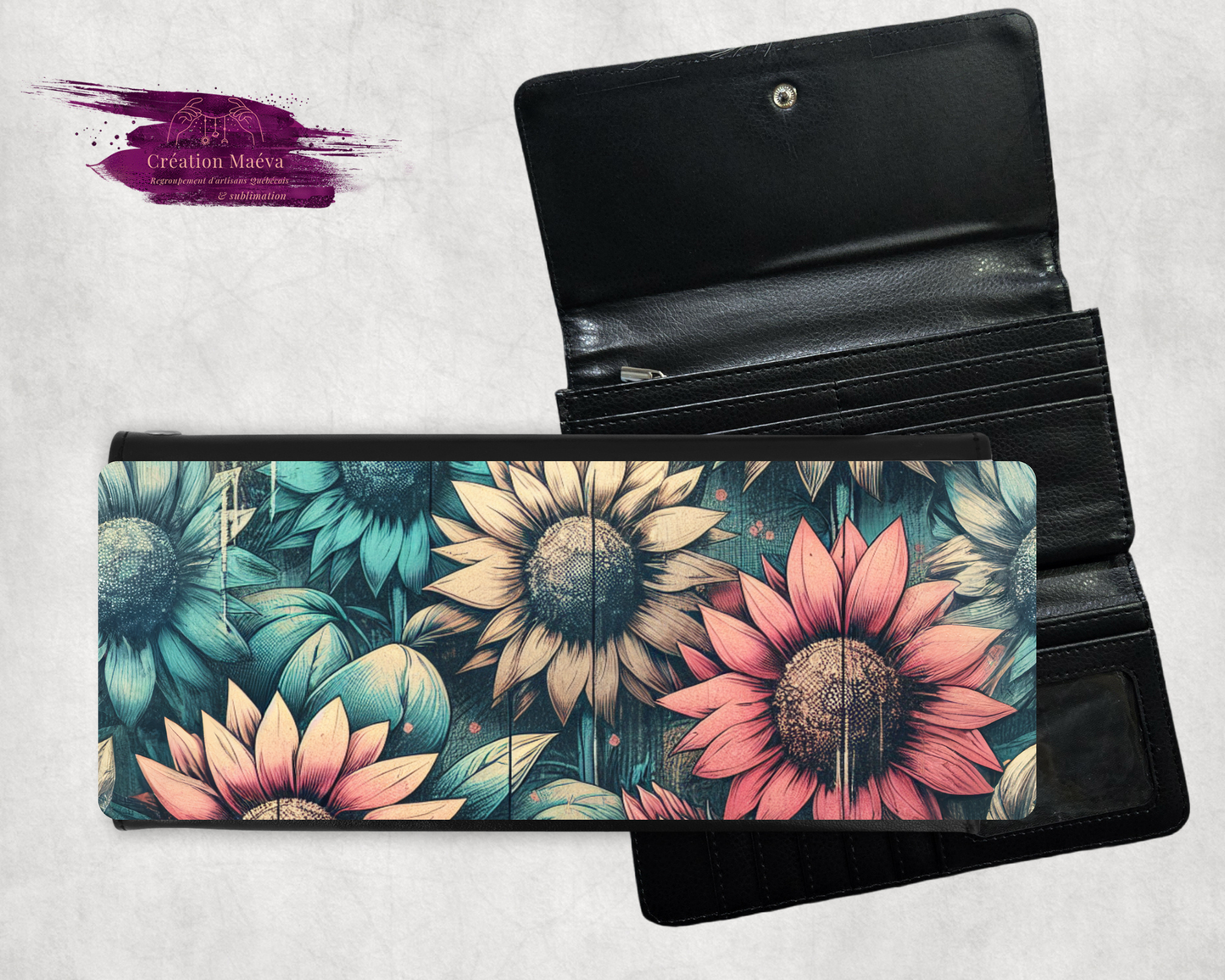 Porte-feuille - Old flowers