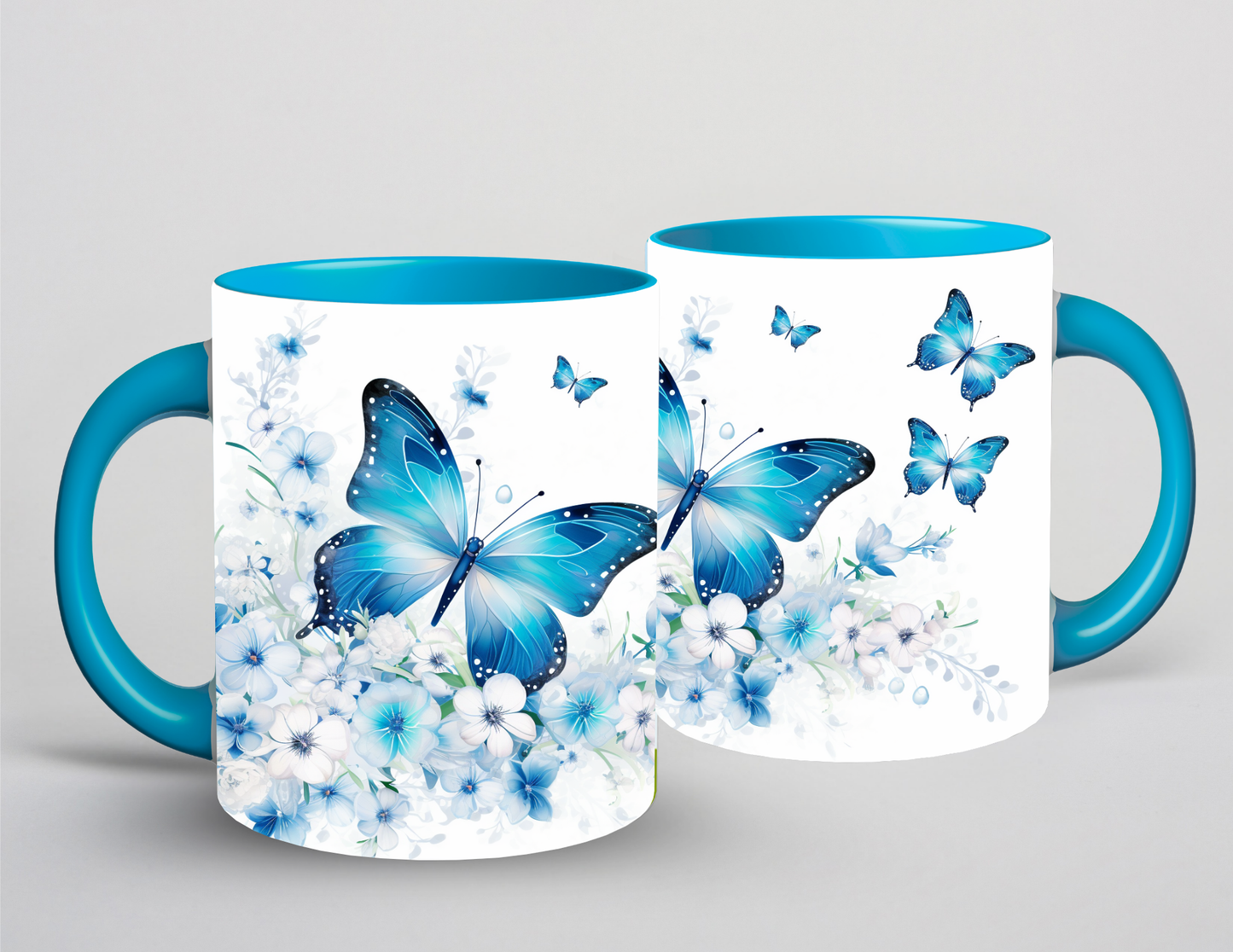 Tasse bleu - Papillon bleu