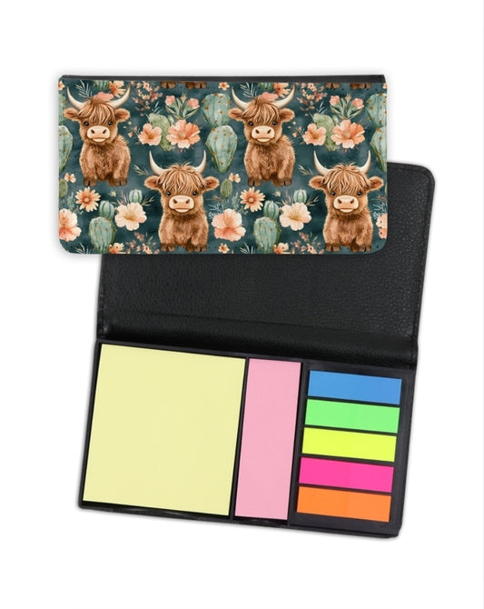 Étui post-it - Vache et cactus