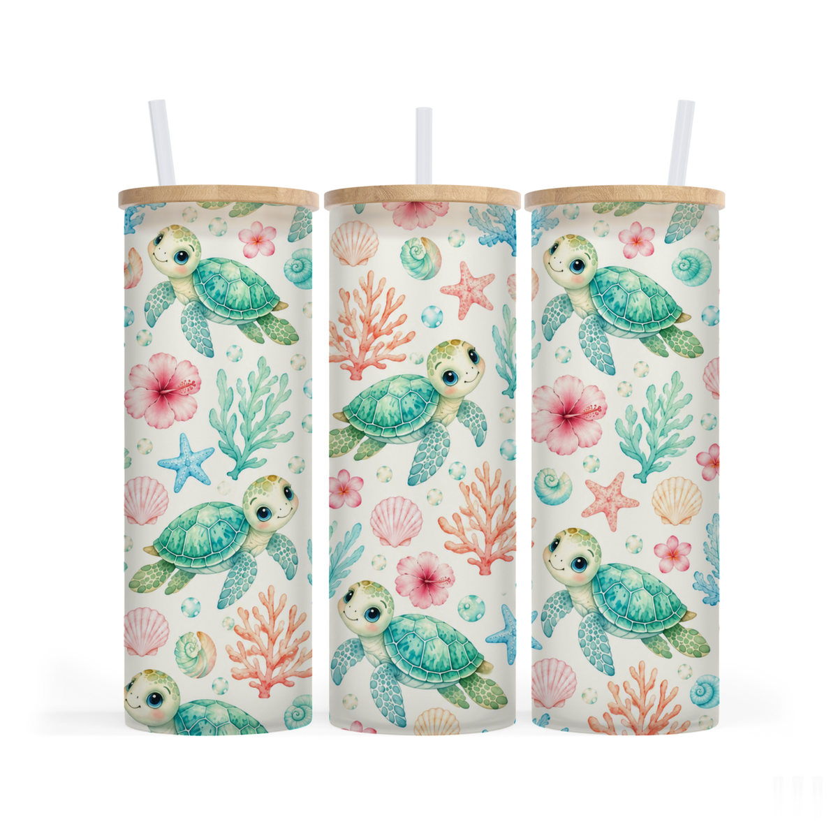 Verre givré 25 oz - Tortue Cute