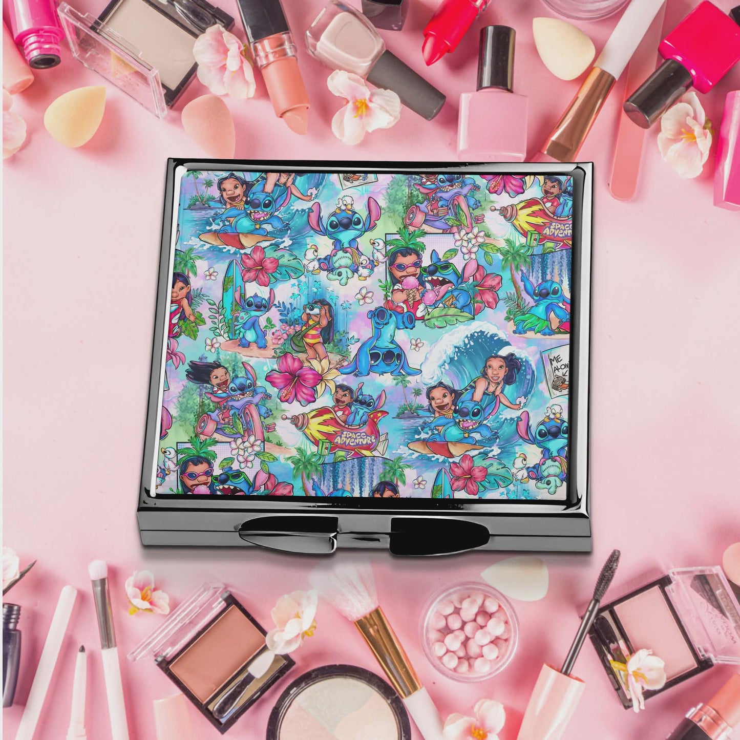 Miroir de poche - Bleu surf