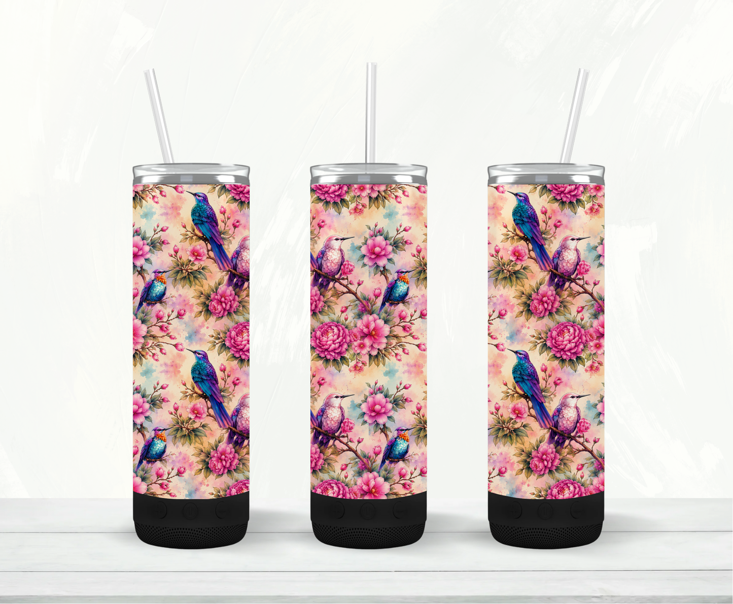 Tumbler Speaker - Oiseaux Colorés