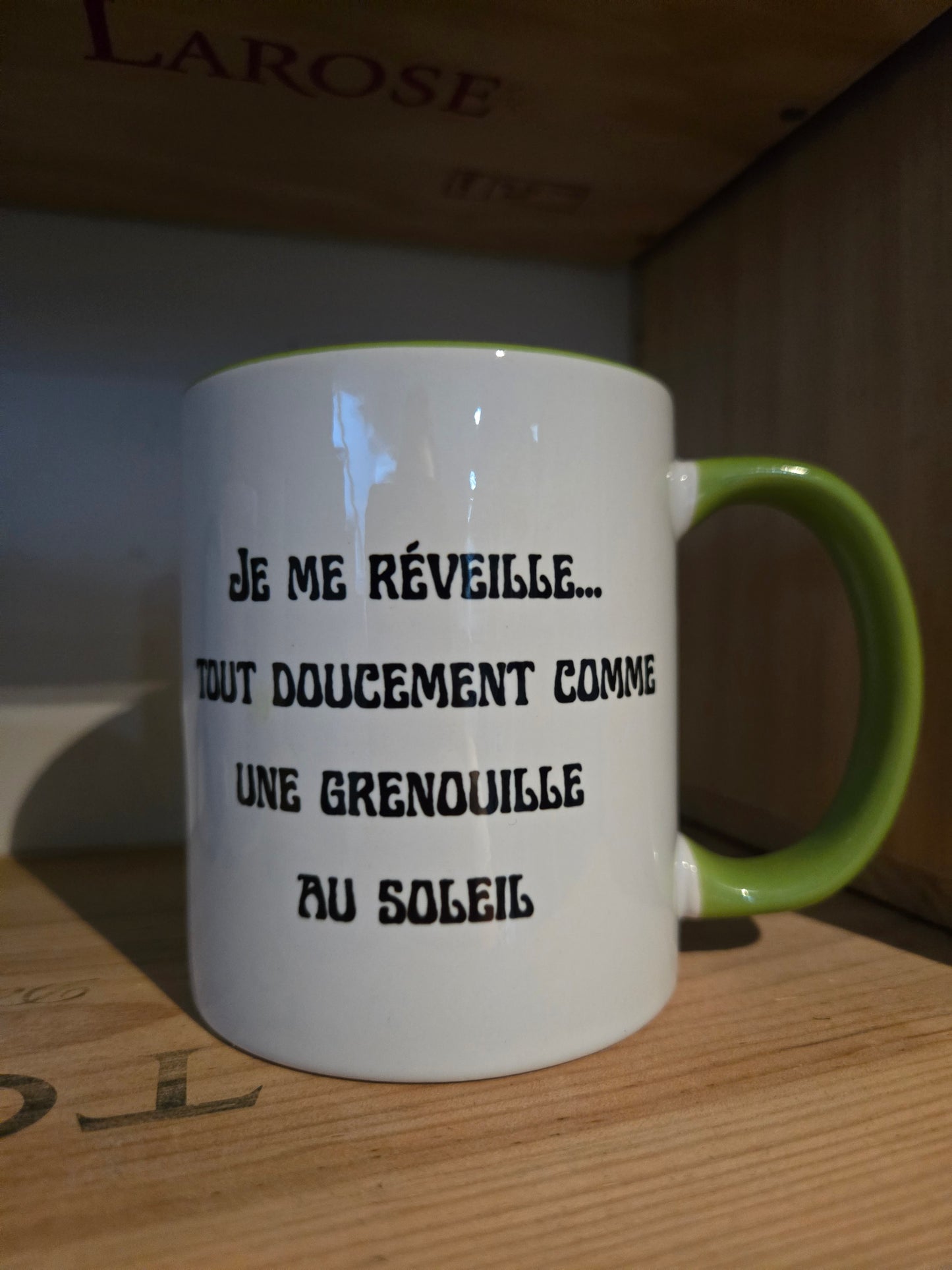 Tasse à café - Grenouille (Je me réveille tout doucement)