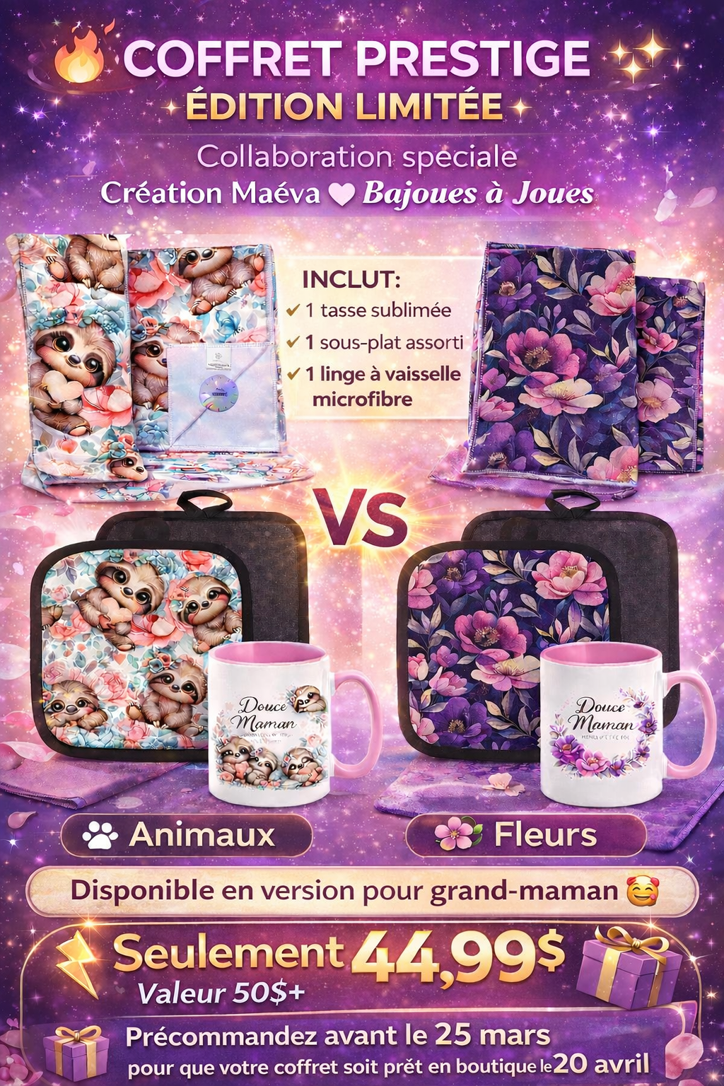 🎁 NOUVEAUTÉ – COFFRET PRESTIGE
En collaboration avec Bajoues à Joues 🤍