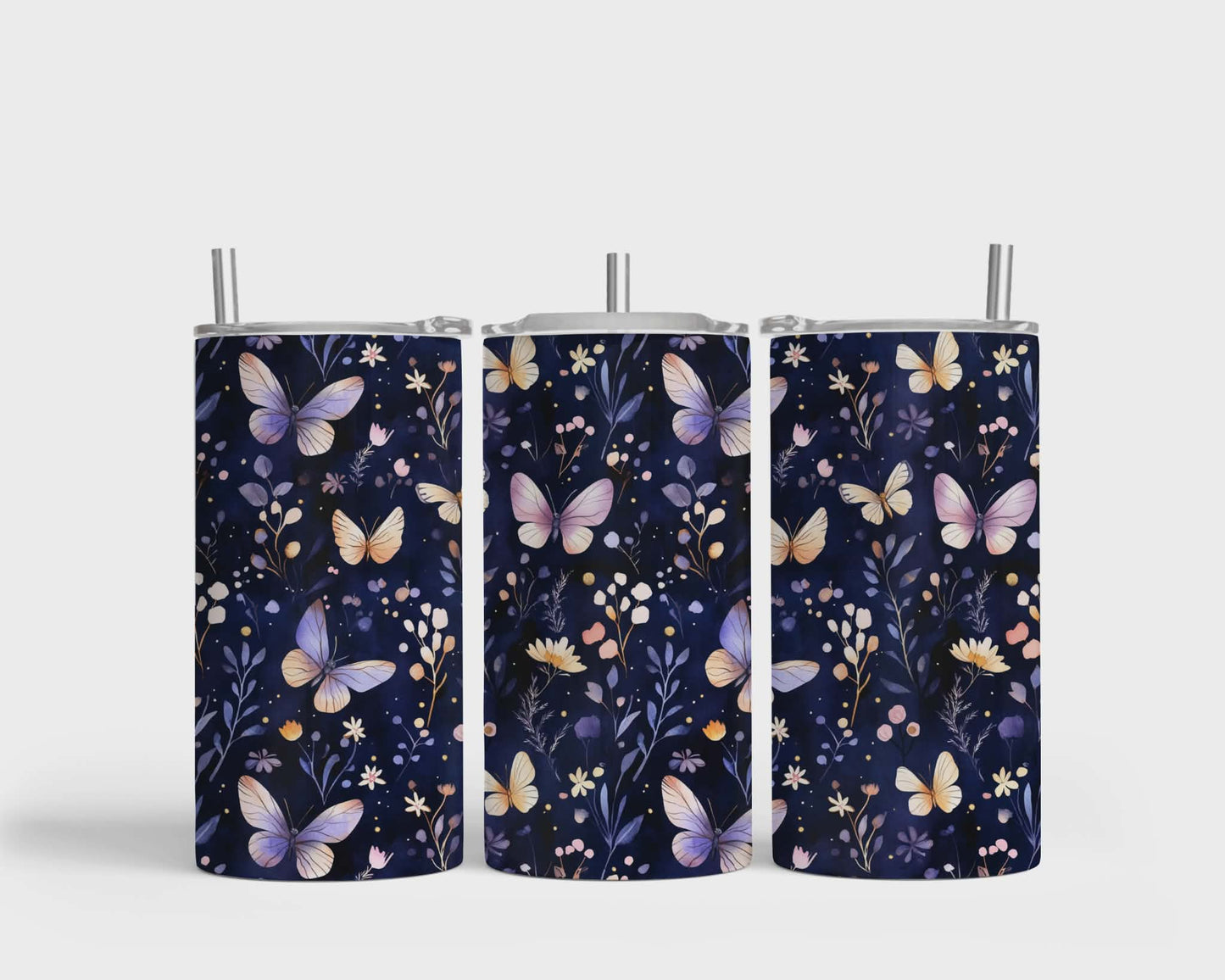 Tumbler isotherme 12 oz - Papillons