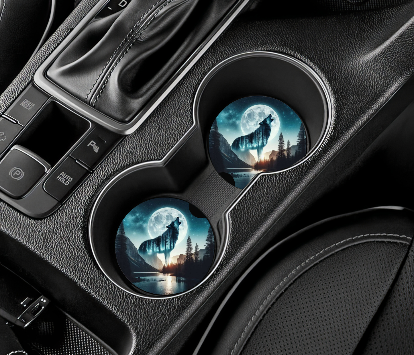 Sous-verre auto - Loup