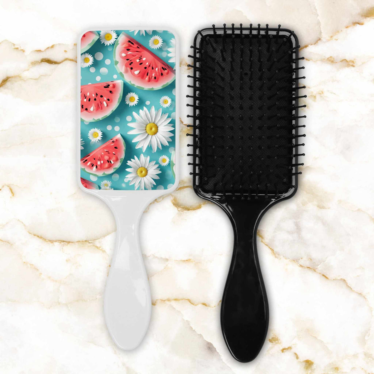 Brosse à cheveux - Melon d'eau et fleur