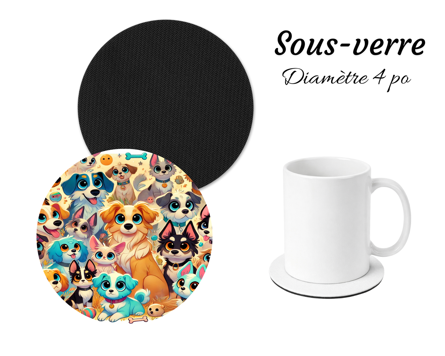 Sous-verre - Chiens