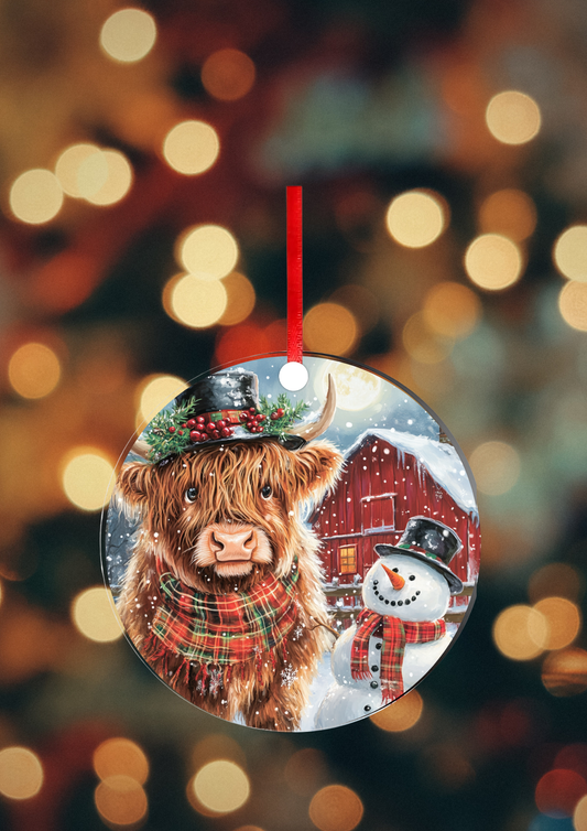 Boule de Noël  - Vache Highland