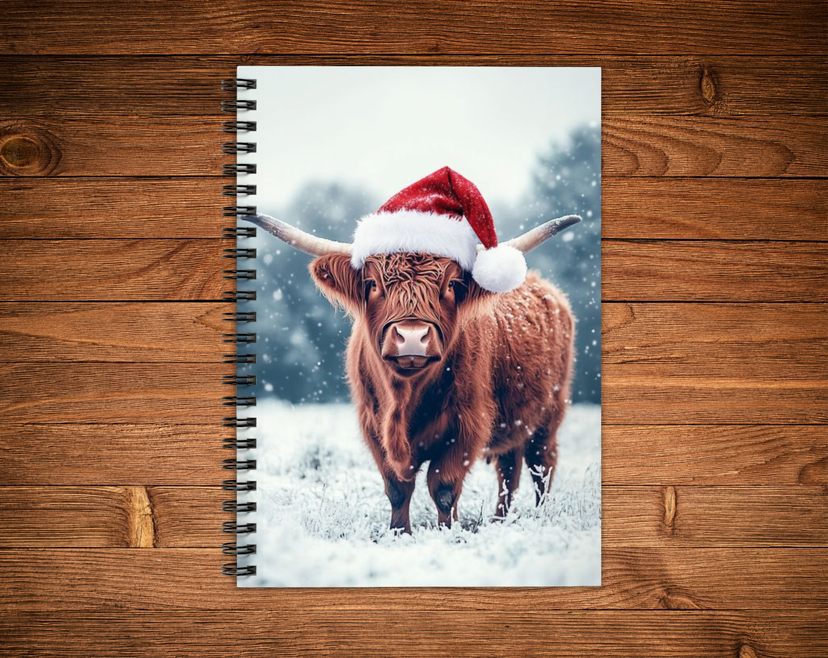 Cahier de notes - Vache tuque de Noël