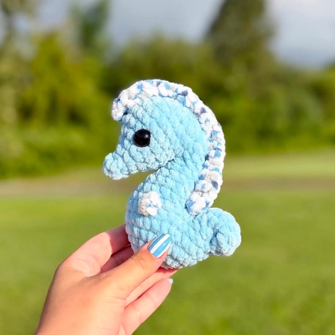 Hippocampe en tricot - Doux coton