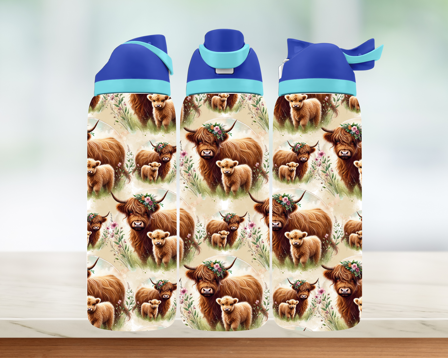 Bouteille style Owala - Vache Highland