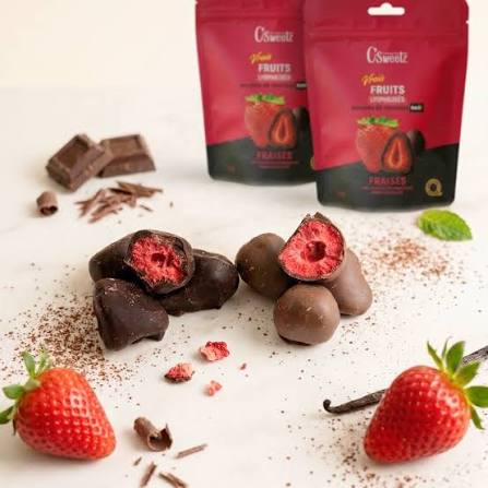 O'sweet - Fraises lyophilisées enrobé de chocolat