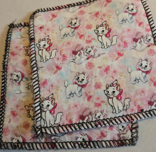 Lingette démaquillante  - le chat boucle rose