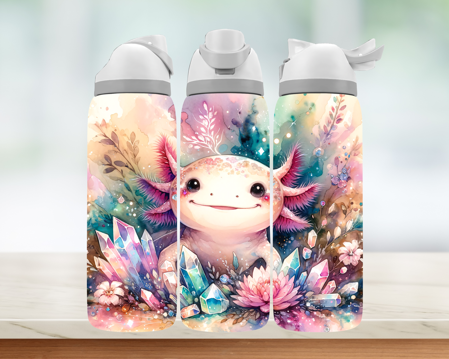 Bouteille style Owala - Axolotl