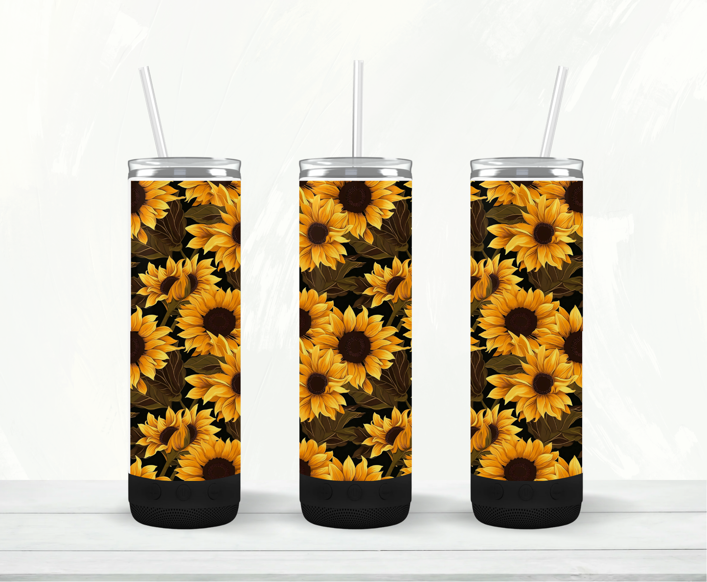 Tumbler Speaker - Fleurs jaunes