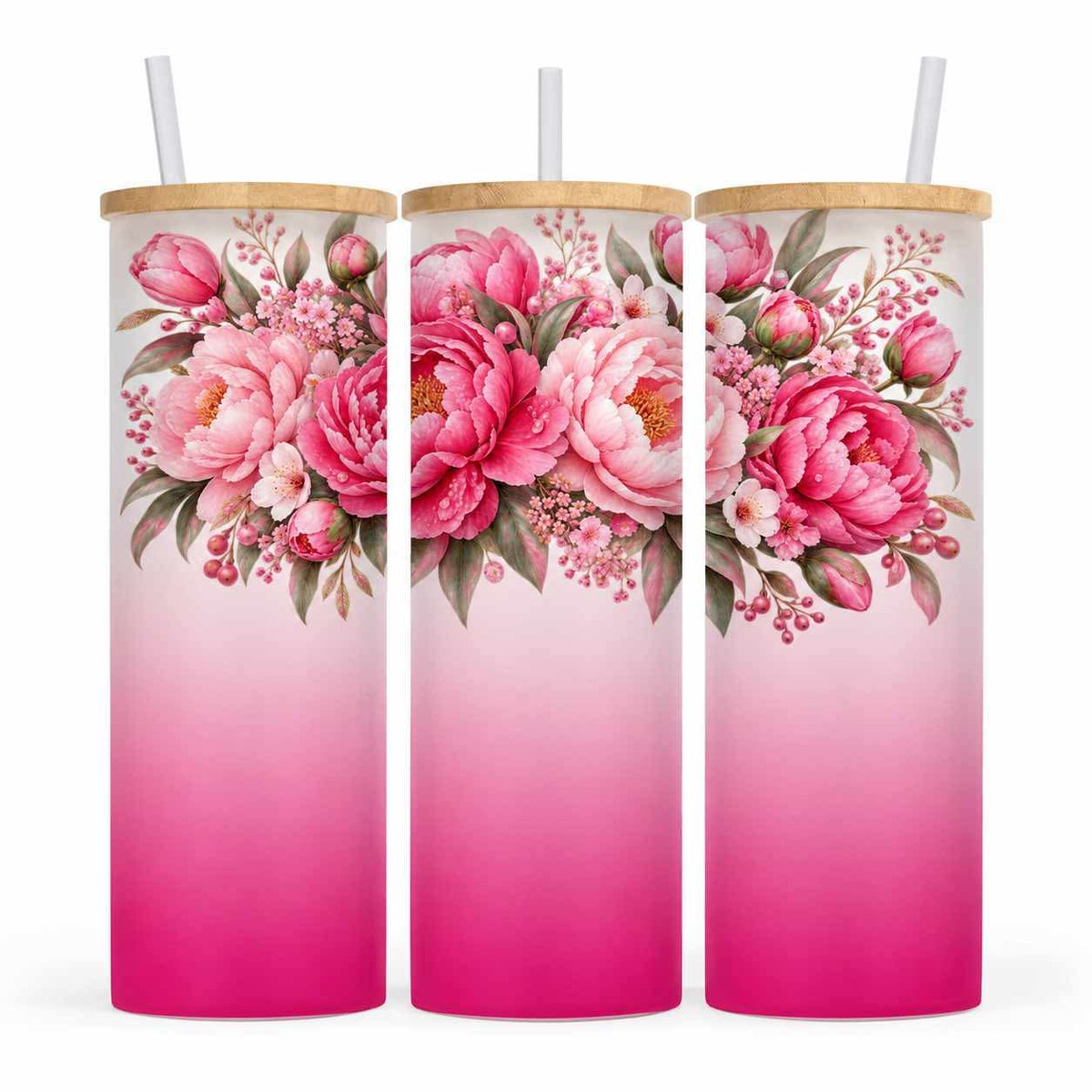 Verre givré 25 oz - Pivoine
