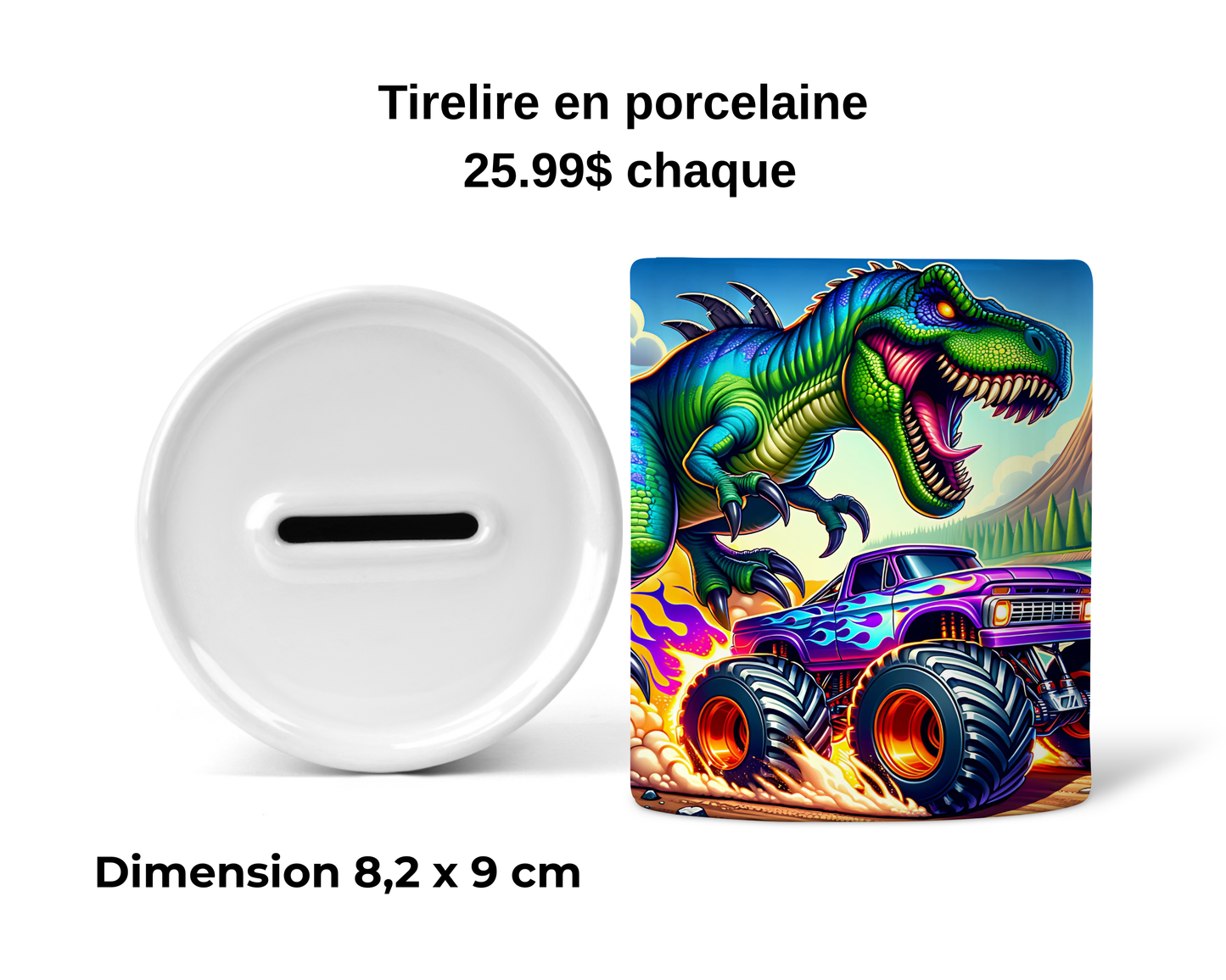 Tirelire - Dino-truck