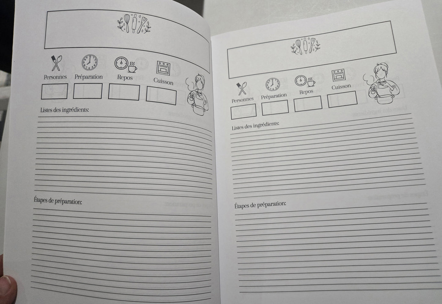 📖 Livre de recettes – 110 pages et plus