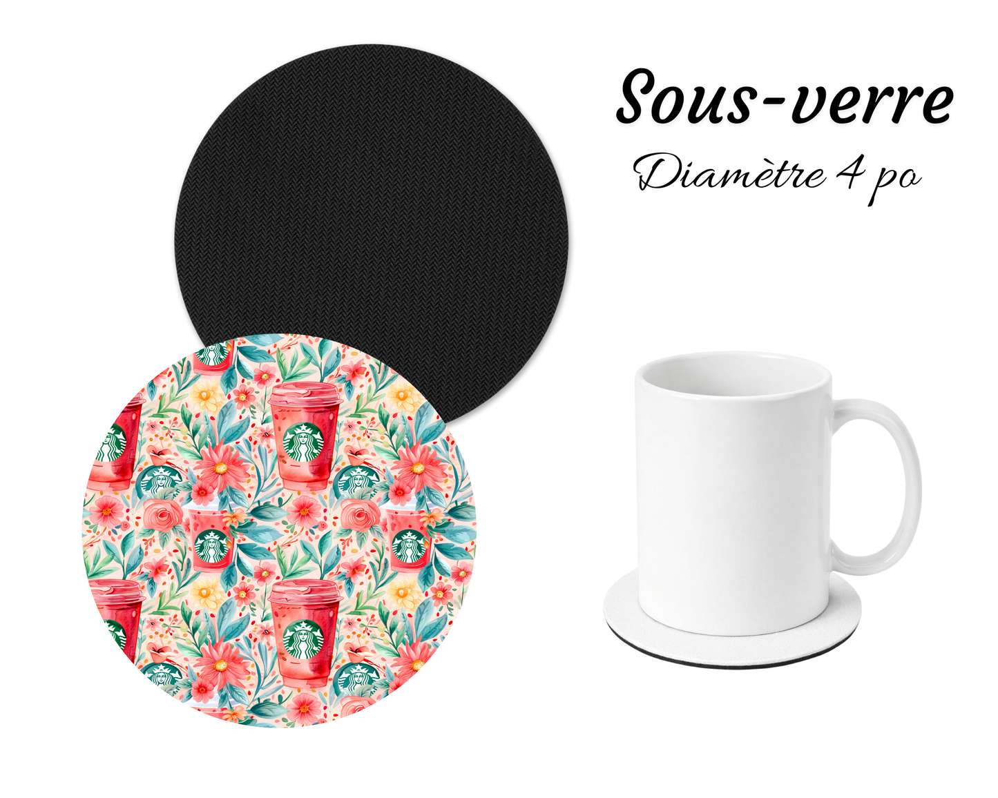 Sous-verre - Café Rose