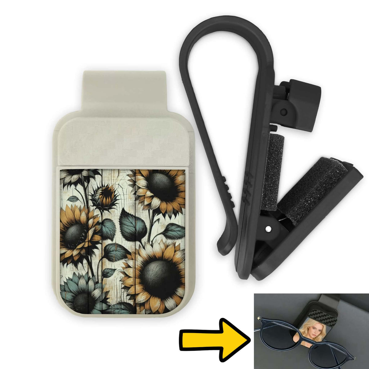 Porte-lunette pour voiture - Tournesol
