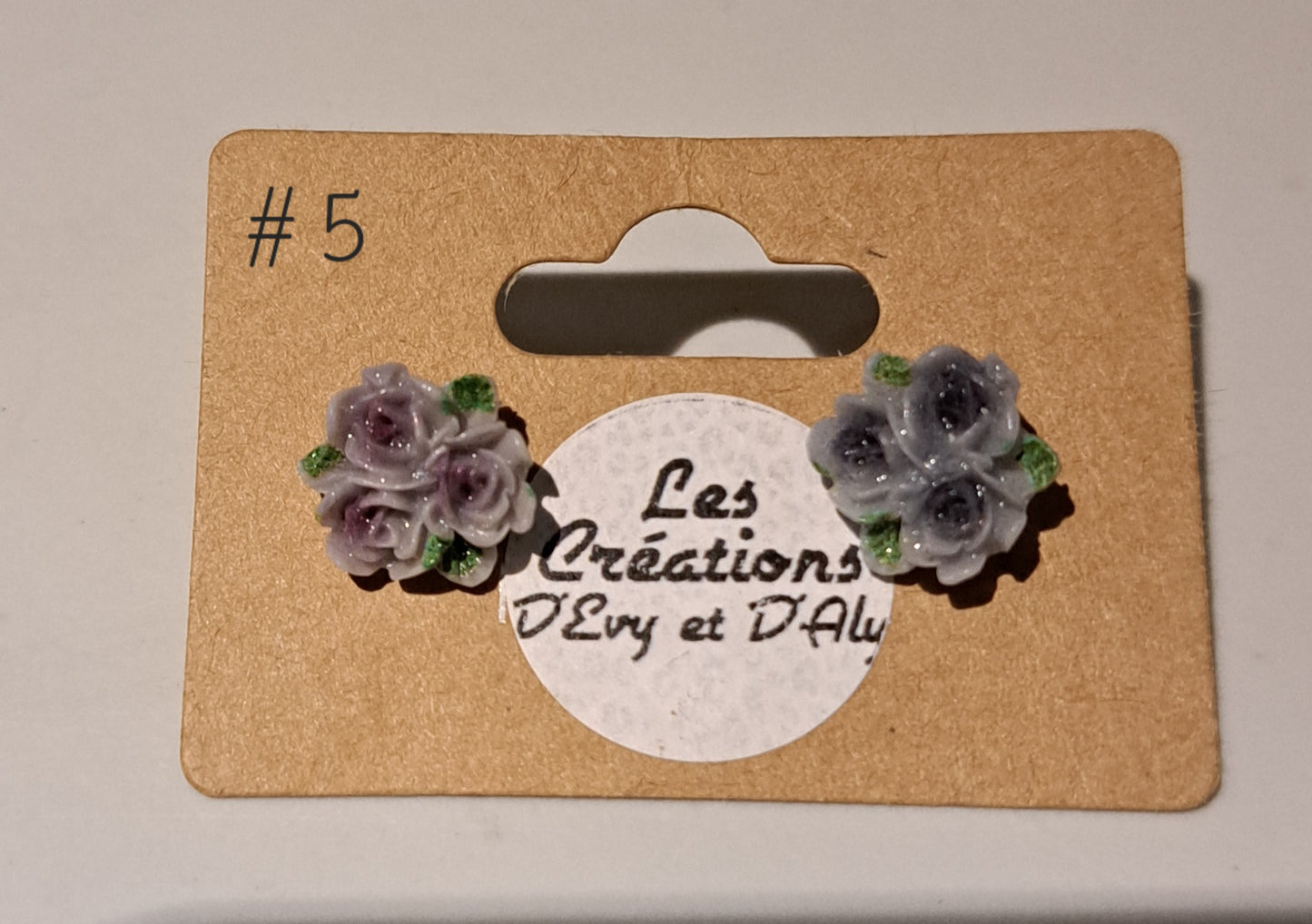 Boucle d'oreille fleur moyen