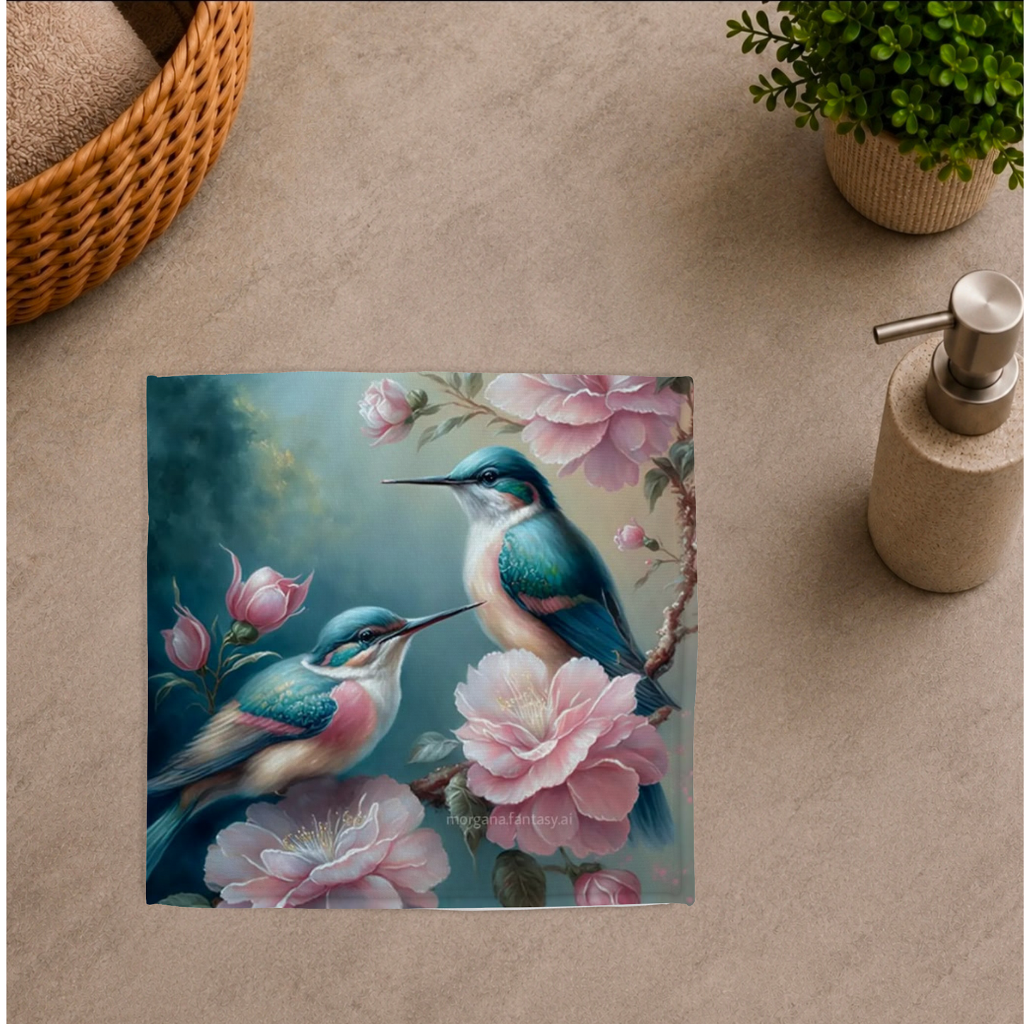 Débarbouillette ultra douce - Oiseaux