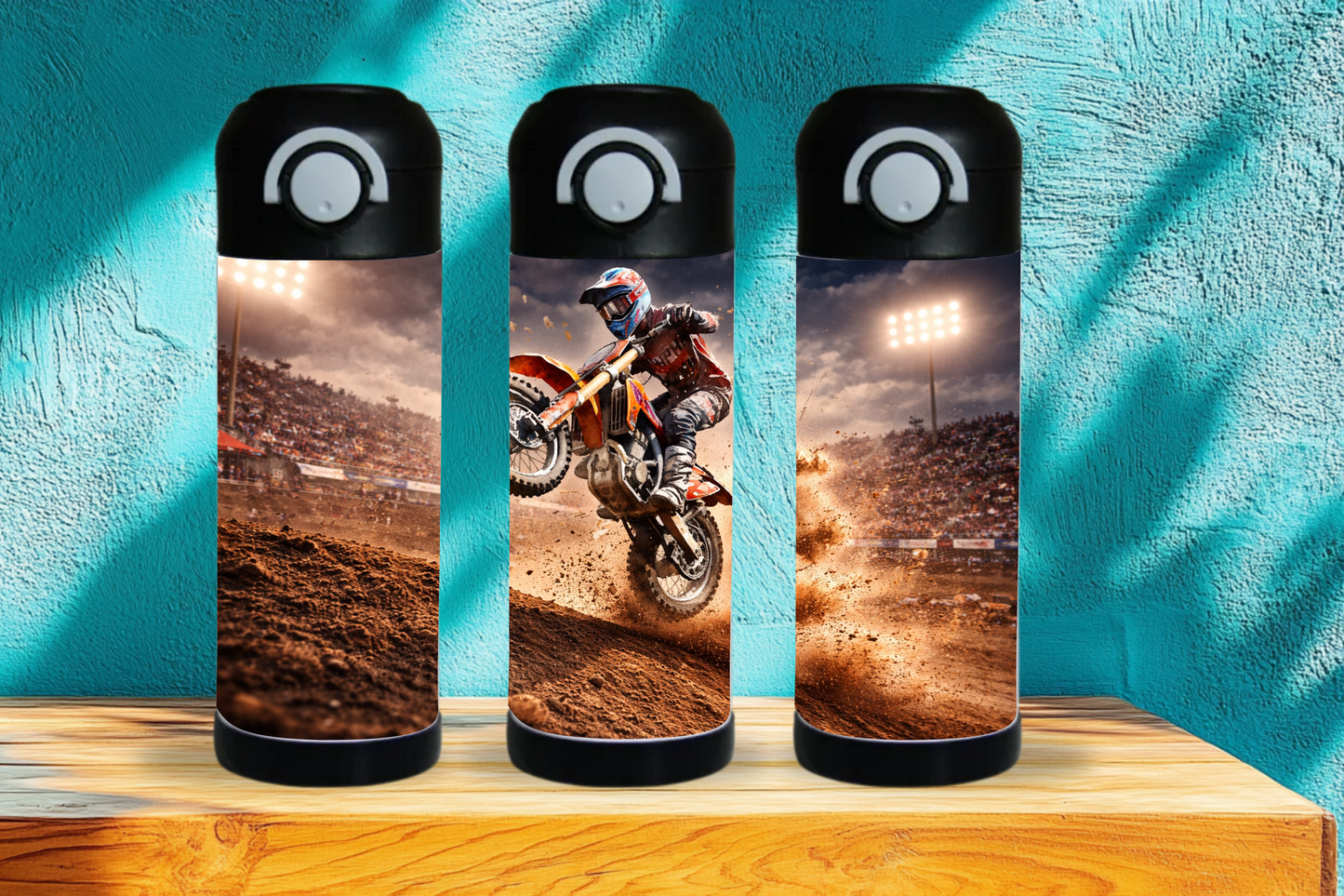 Bouteille enfant 12 oz - Motocross