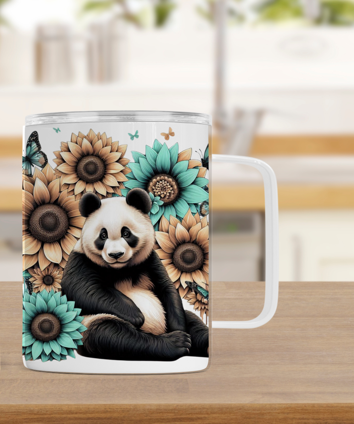 Tasse isotherme - Panda fleur