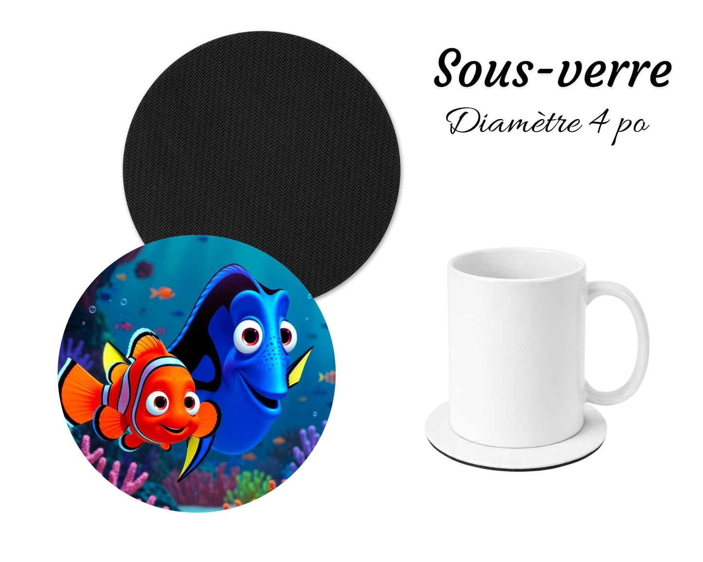 Sous-verre - Poisson Amical