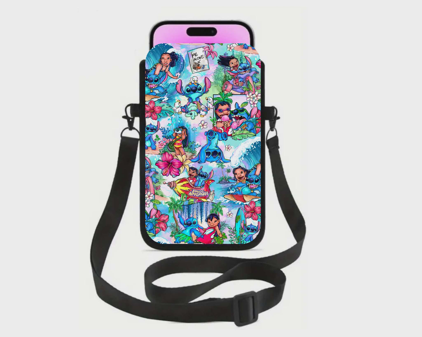 📱 Sac à cellulaire sublimé – Bleu surf