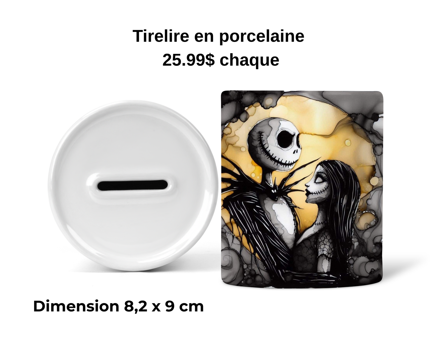 Tirelire - couple squelette