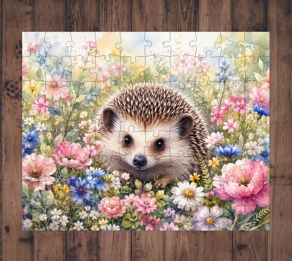 🧩 Casse-tête sublimé - Hérissons&Fleurs