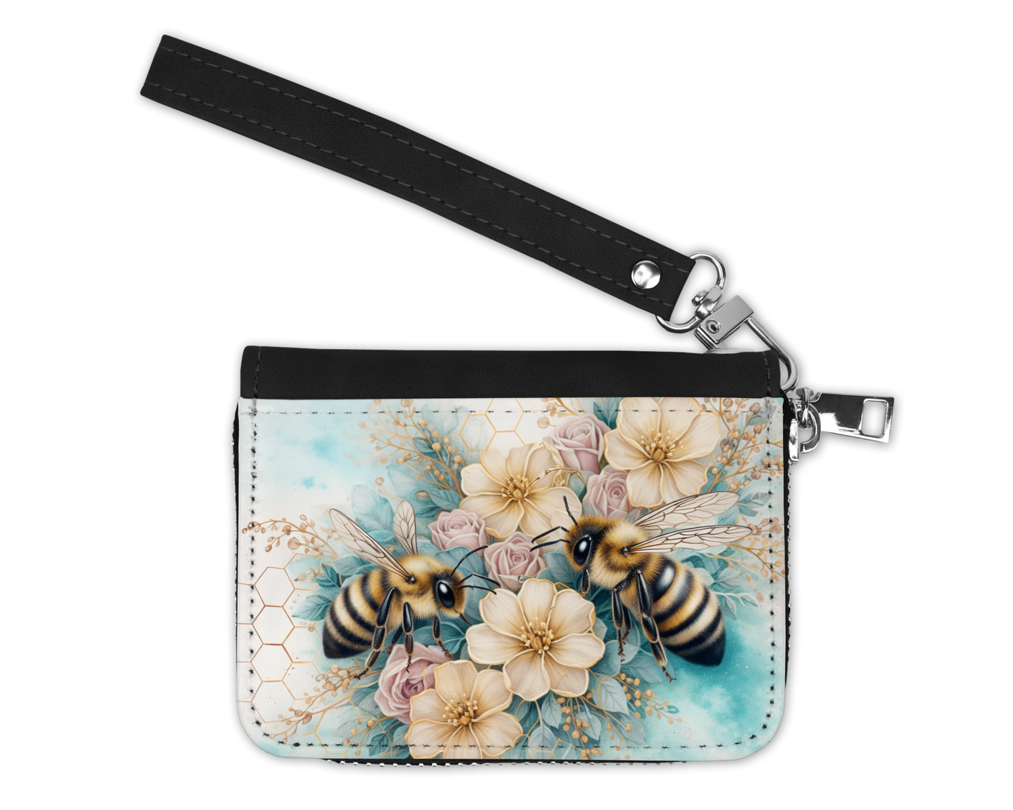 Petit Porte-Monnaie - Abeille et fleur