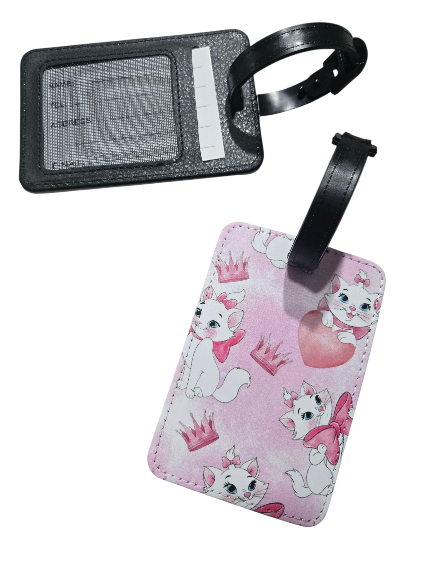 Étiquette pour bagage - chat à boucle
