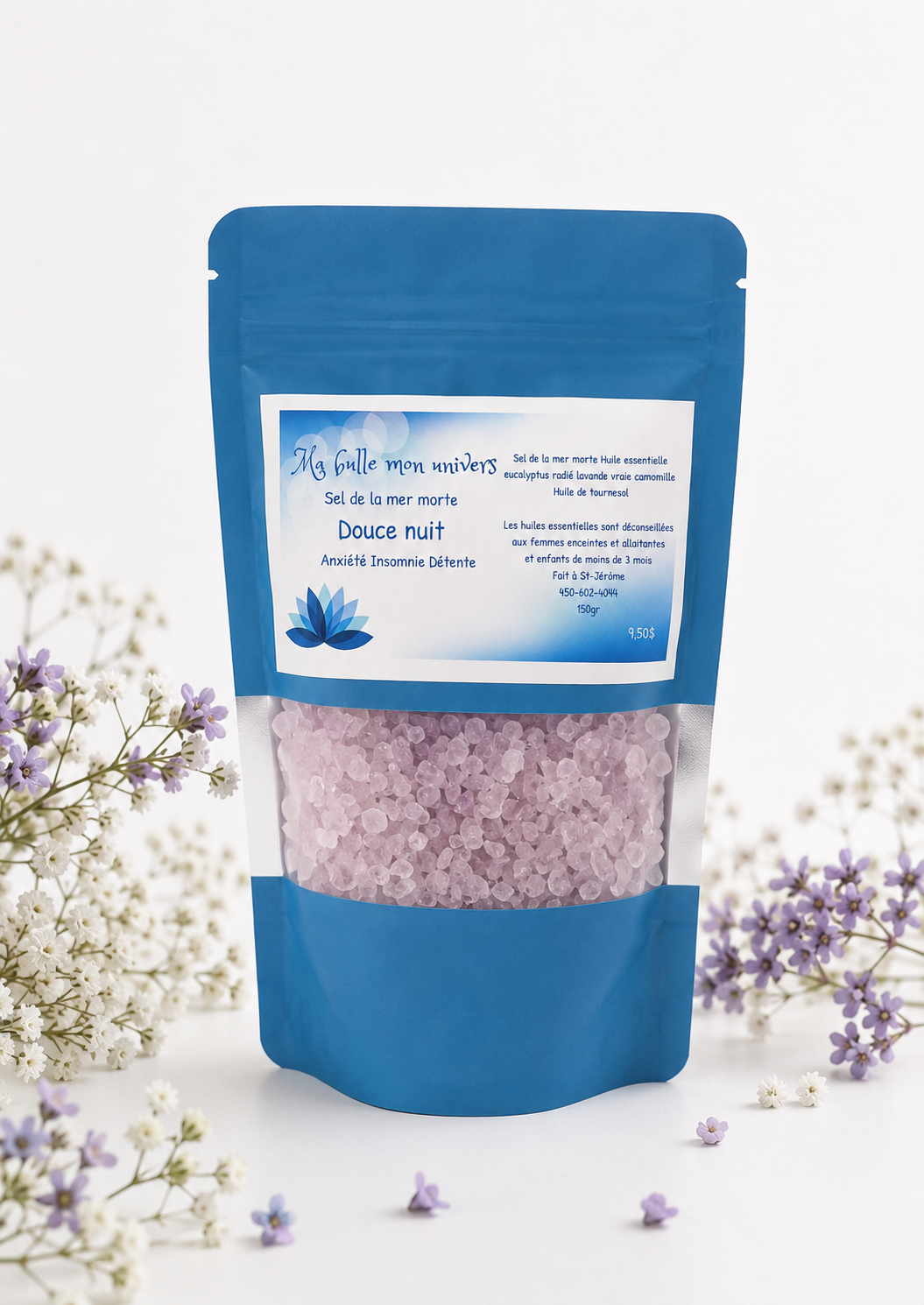 Sel de bain avec huiles essentielles